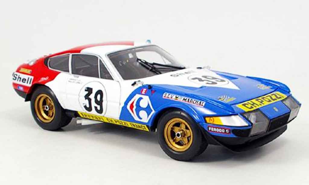 Ferrari 365 GTB/4 1/18 Kyosho GTB/4 no. 39 lm sieger carefour 1972 modelauto