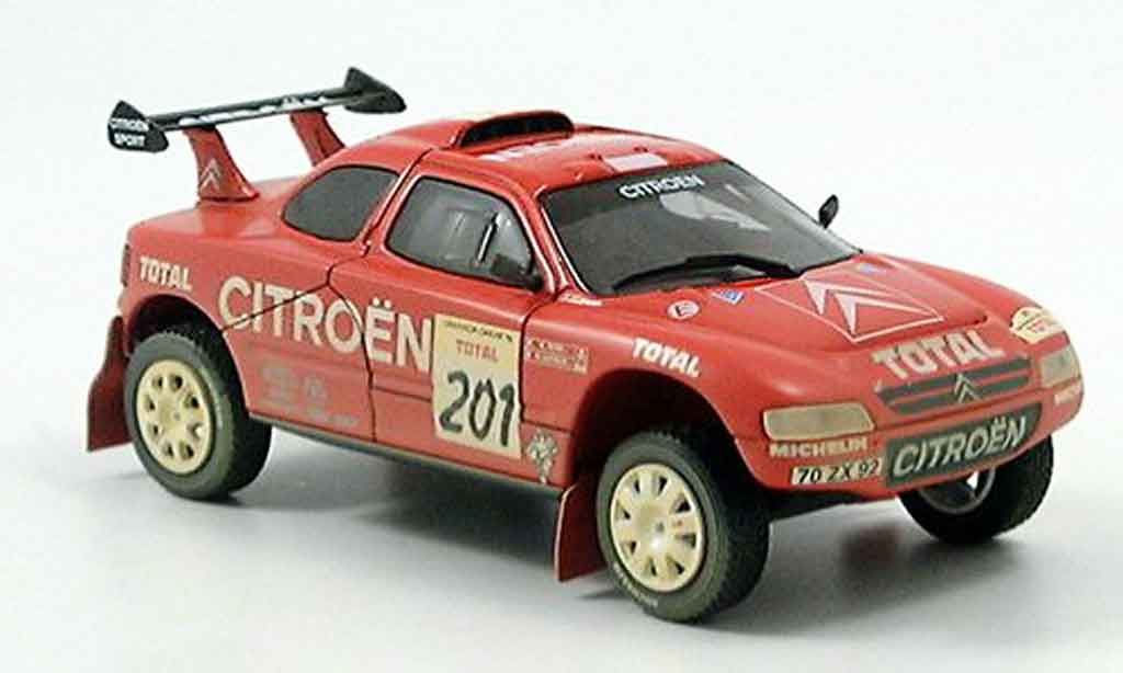 Citroen ZX 1/43 Norev dakar avec schmutzeffekt 1996 modelauto