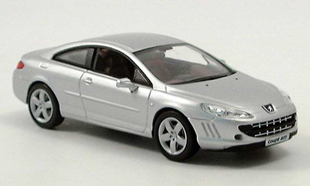 Peugeot 407 coupe 1/43 Norev coupe grijs 2005 modelauto