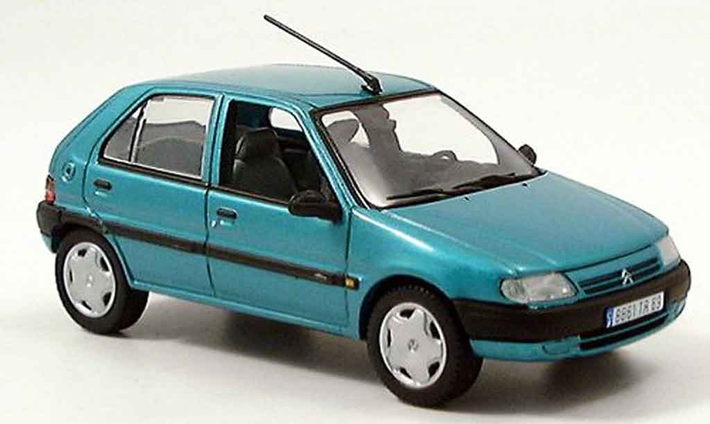 Citroen Saxo 1/43 Norev grun 5 turer 1996 modelauto