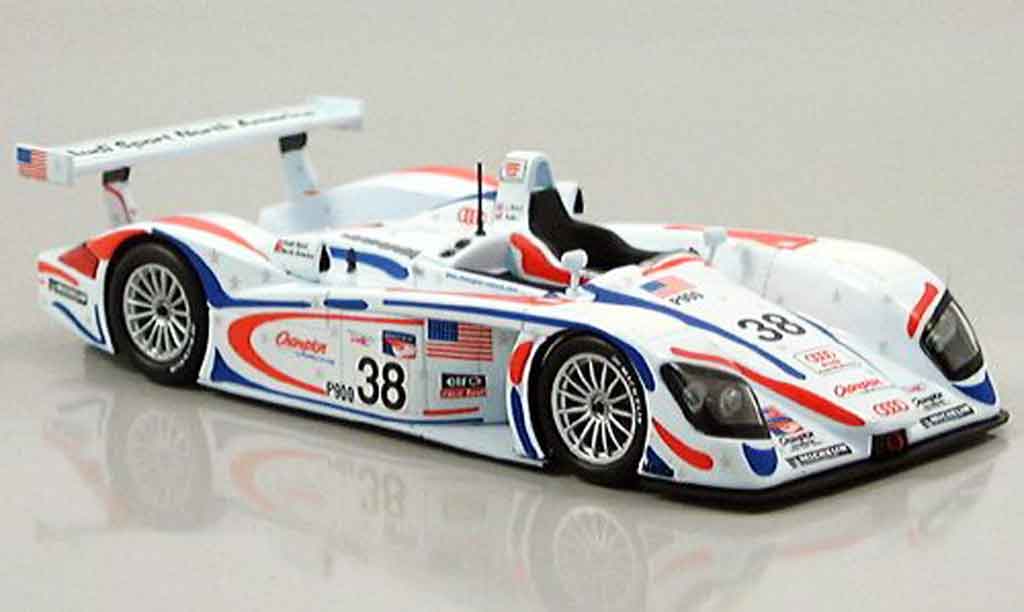 Audi R8 2001 1/43 Minichamps 2001 Petit LeMans Road Atlanta Herbert Wallace modelauto