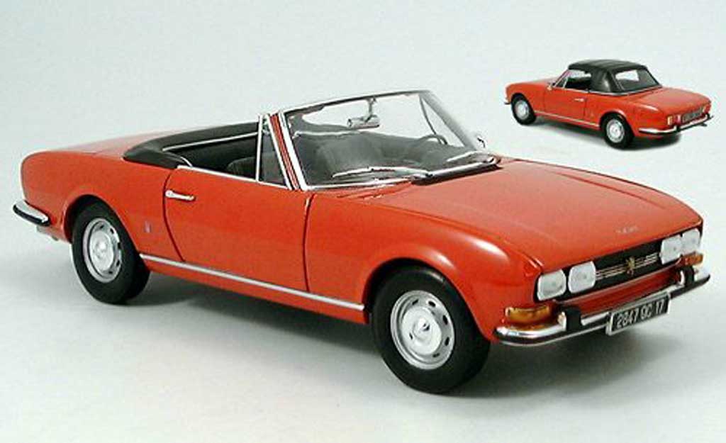 Peugeot 504 Cabriolet 1/18 Norev Cabriolet rood 1971 modelauto