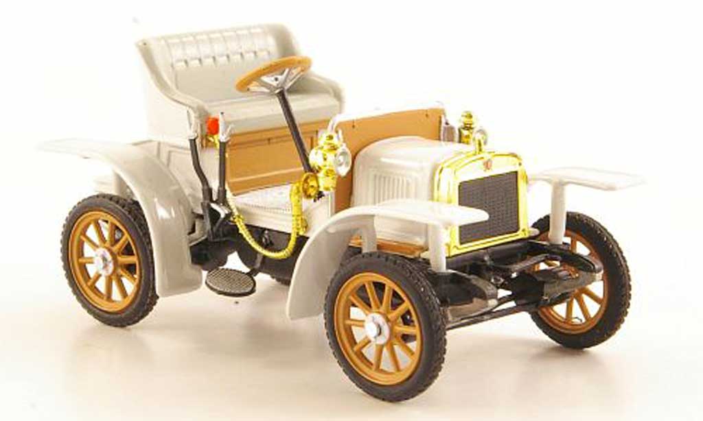 Laurin Klement Voiturette 1/43 Abrex Laurin-Klement wit modelauto
