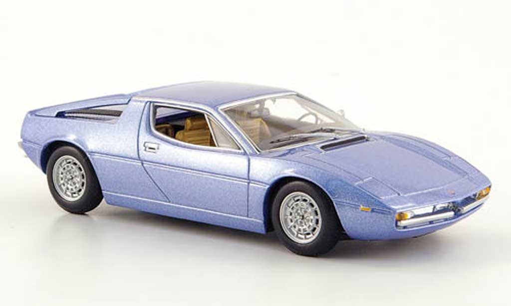 Maserati Merak 1/43 Minichamps grijs blauw 1974 modelauto