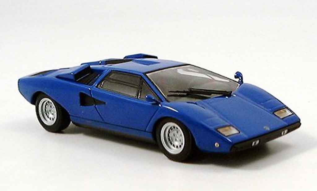 Lamborghini Countach LP 400 1/43 Minichamps LP 400 blauw 1974 modelauto
