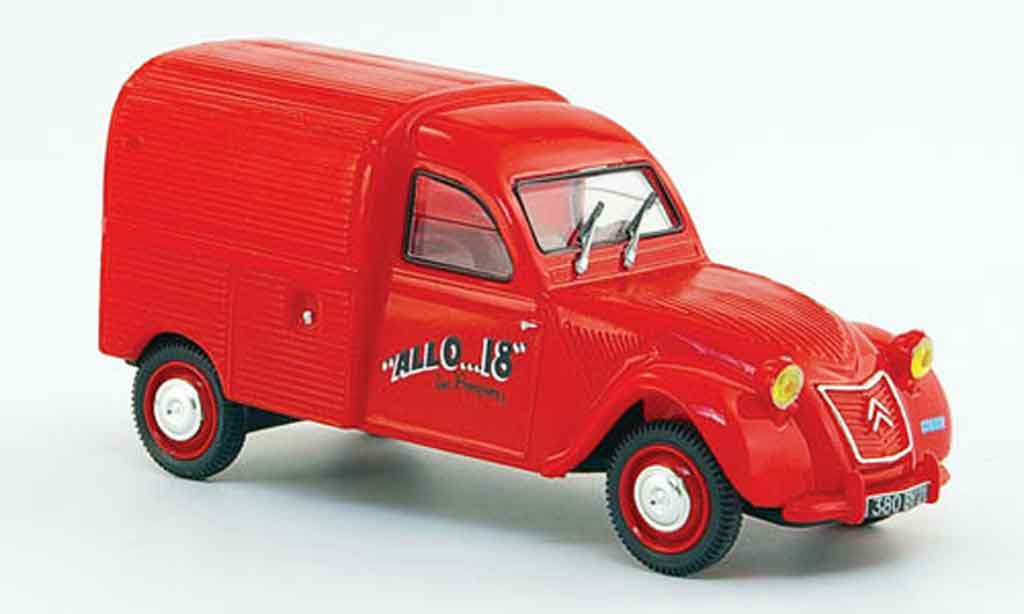 Citroen 2CV 1/43 Norev az brandweer dijon pompier frankreich 1955 modelauto