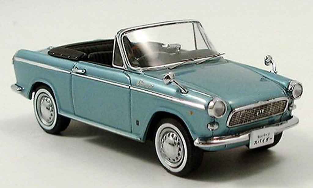 Daihatsu Compagno 1/43 Ebbro Spider blauw 1965 modelauto