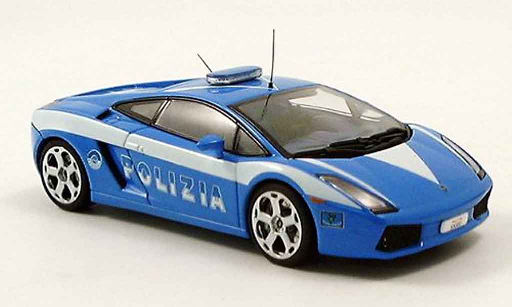 Lamborghini Gallardo 1/43 Autoart politie italienne blauw modelauto