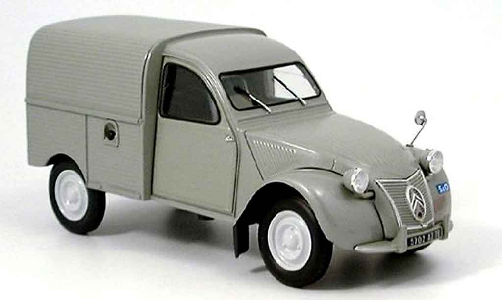 Citroen 2CV 1/18 Norev ente kastenwagen grijs modelauto