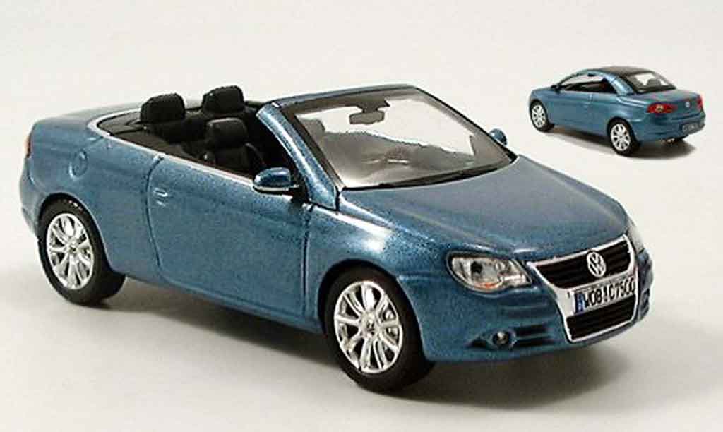 Volkswagen Eos 1/43 Norev cabrio blauw avec hardtop modelauto