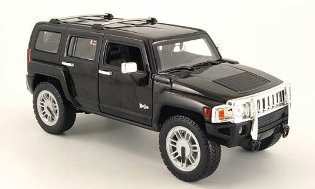 Hummer H3 1/18 Hot Wheels SUV zwart modelauto