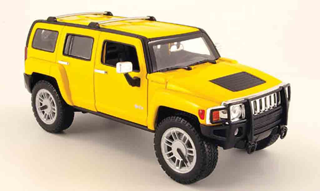 Hummer H3 1/18 Hot Wheels suv geel modelauto