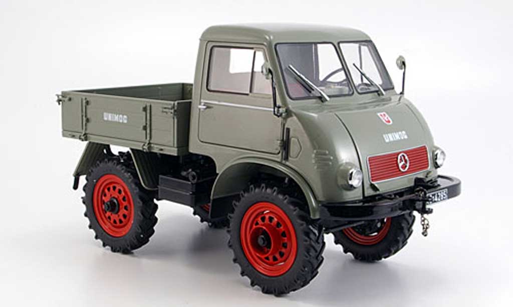 Mercedes Unimog 1/18 Schuco 401 avec westfalia kabine grijs modelauto