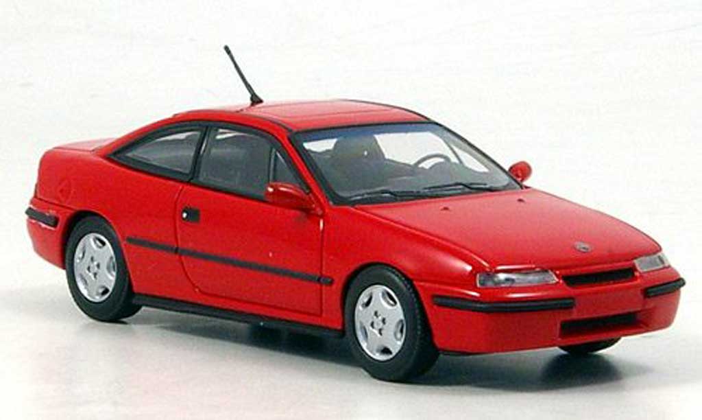 Opel Calibra 1/43 Minichamps rood 1991 modelauto