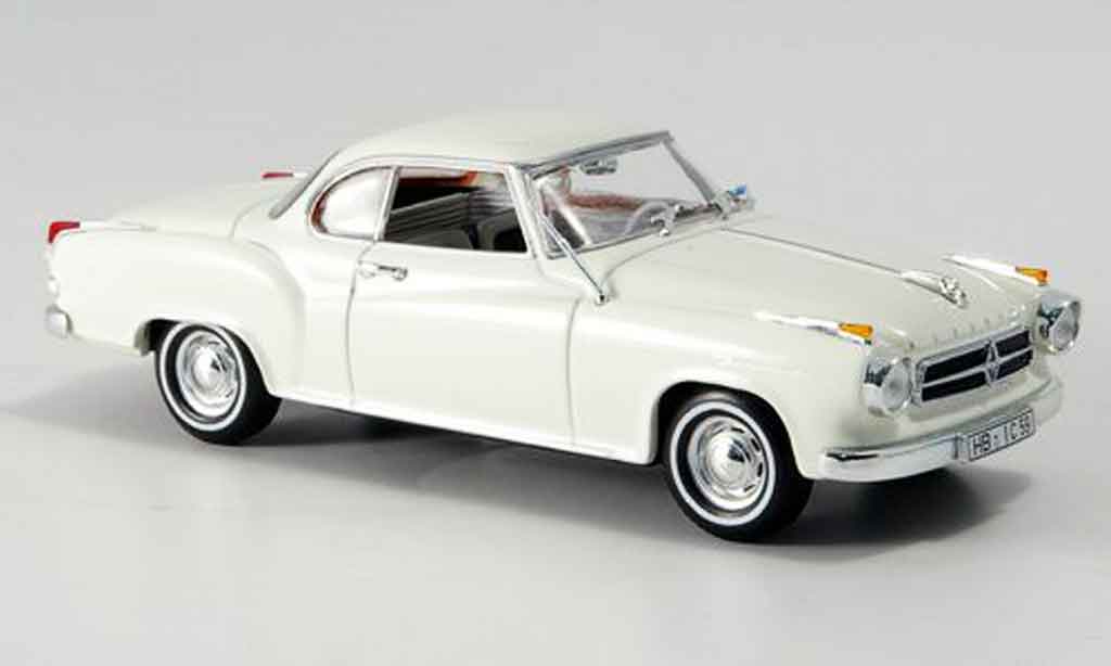 Borgward Isabella 1/43 Minichamps Coupe wit 1958 modelauto
