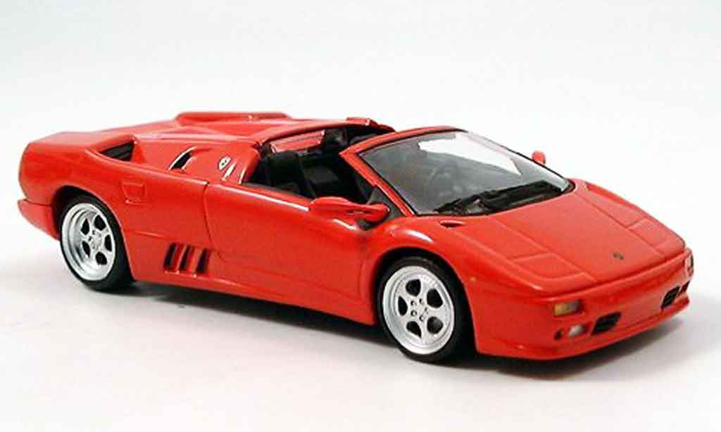 Lamborghini Diablo 1/43 Minichamps roadster rood 1994 modelauto
