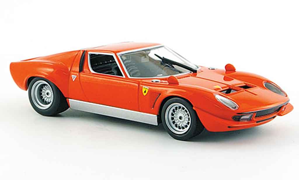 Lamborghini Miura Jota 1/43 Minichamps Jota rood 1970 modelauto