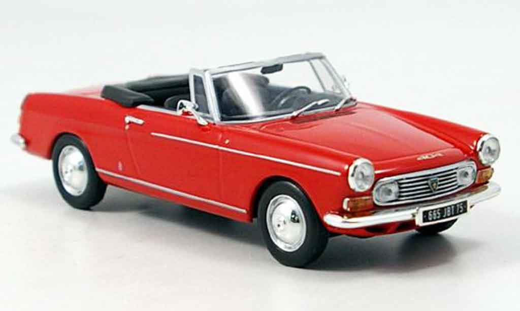 Peugeot 404 Cabriolet 1/43 Minichamps Cabriolet rood 1962 modelauto