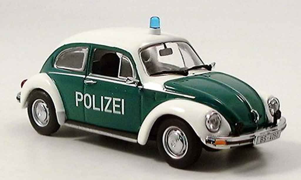 Volkswagen Coccinelle 1/43 Minichamps 1303 politie bruinschweig 1972 modelauto