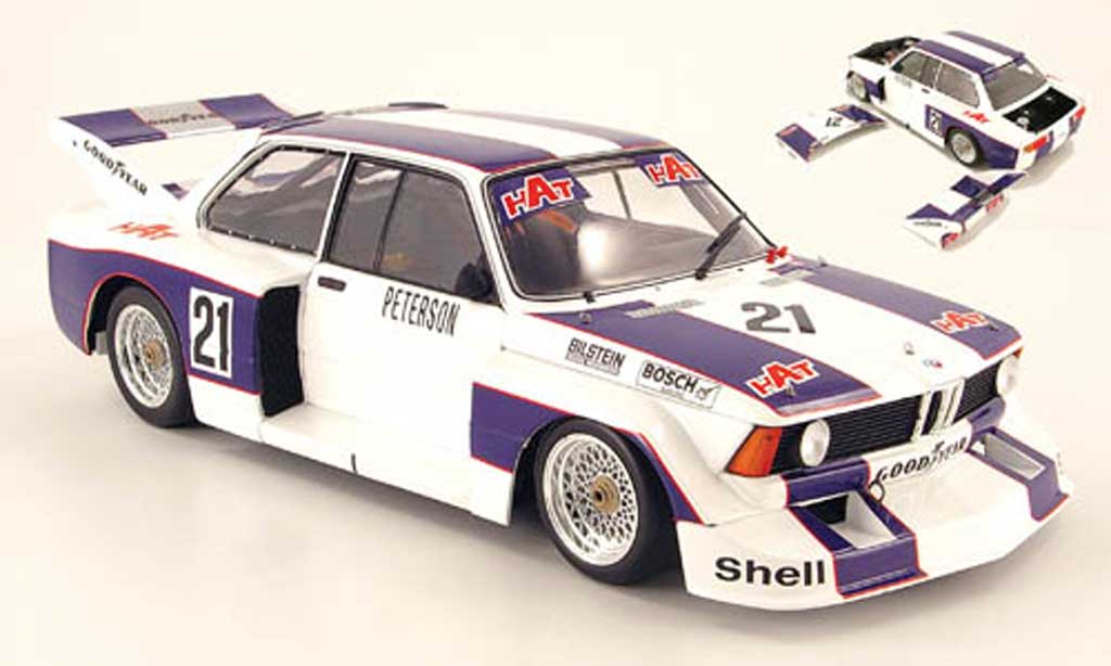 Bmw 320 E21 1/18 Minichamps E21 i gr. 5 no.21 hat r.peterson drm 1977 modelauto