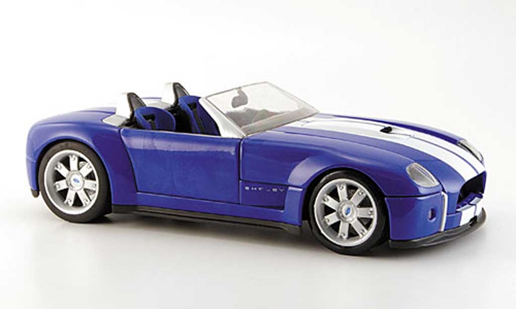 Shelby Cobra Concept 1/18 Hot Wheels Concept blauw avec bandes wits modelauto