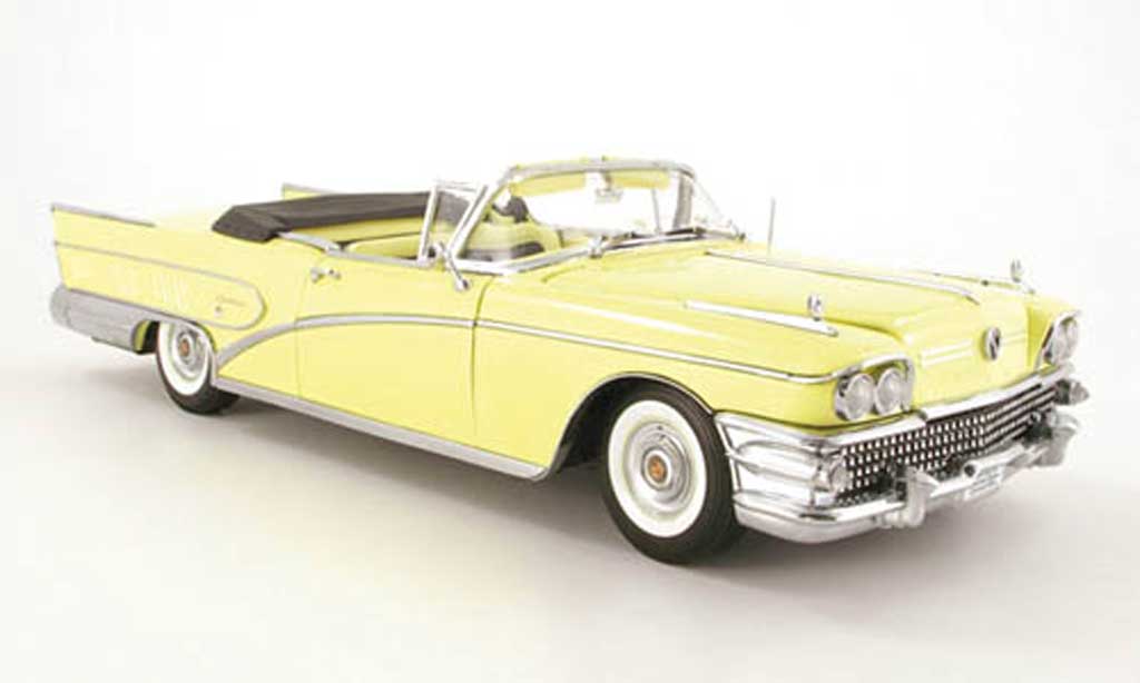 Buick Limited 1/18 Sun Star cabriolet geel 1958 modelauto
