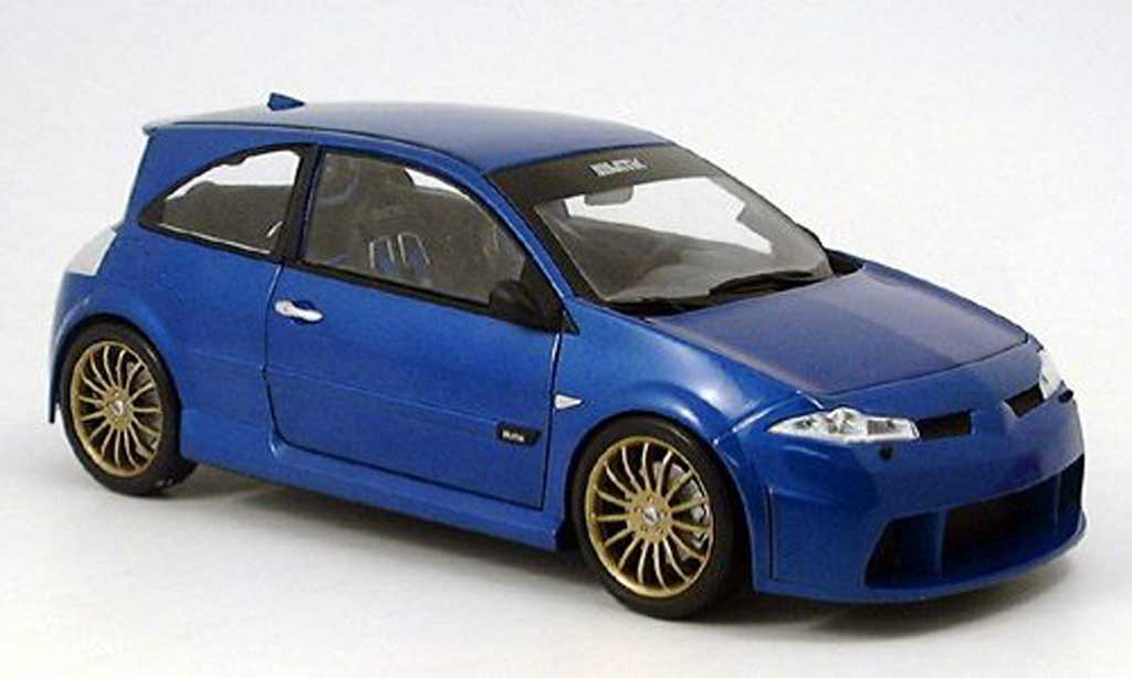 Renault Megane Vampire 1/18 Norev Vampire rstuning blauw modelauto