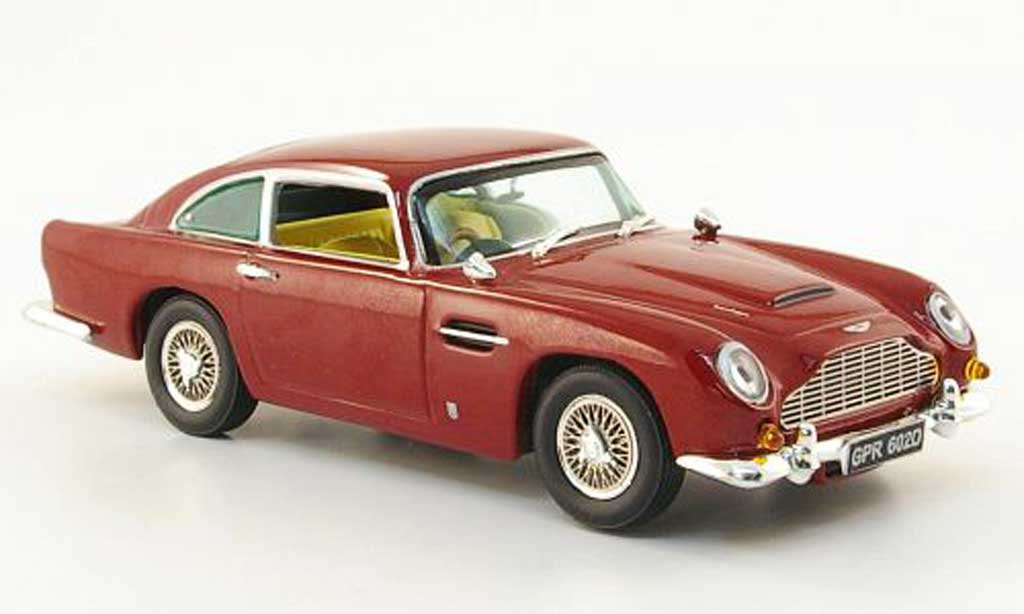 Aston Martin DB5 1/43 Vitesse rood RHD beiges Interieur modelauto