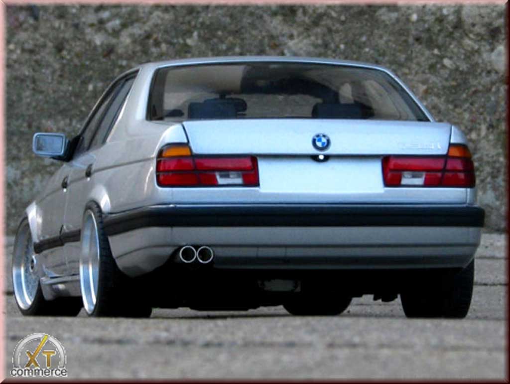 Bmw 730 E32 i grijs jantes bbs bords larges echappement inox 1/18 Minichamps