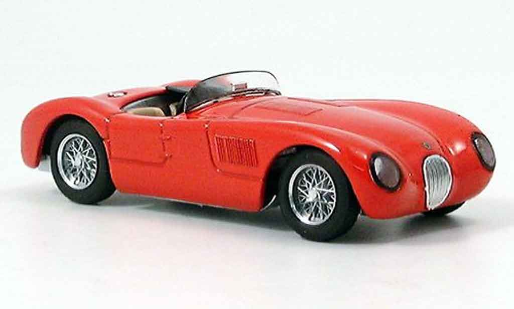 Jaguar C-Type 1/43 Brumm stradale rood modelauto