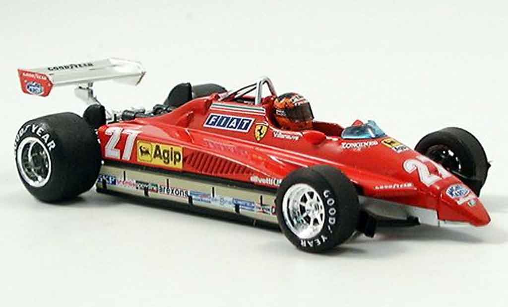 Ferrari 126 1982 1/43 Brumm 1982 C2 no.27 g.villeneuve san marino avec pilot modelauto