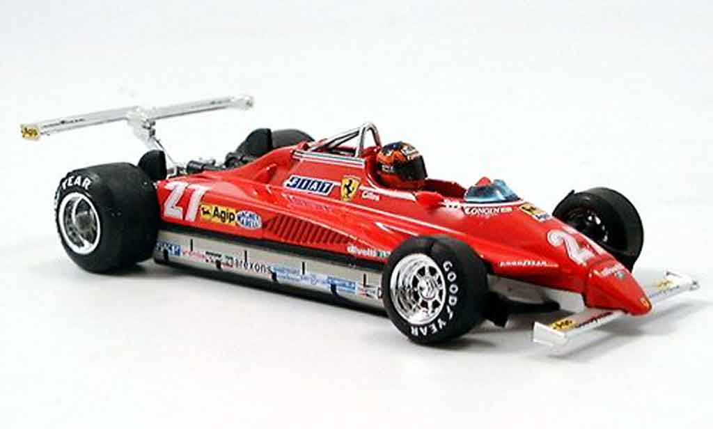 Ferrari 126 1982 1/43 Brumm 1982 C2 no.27 g.villeneuve long beach avec pilot modelauto