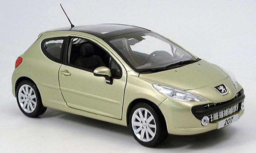 Peugeot 207 1/18 Norev 3 portes gt or modelauto
