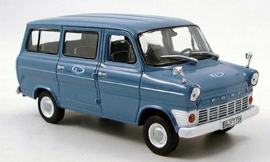 Ford Transit 1/43 Norev Bus blauw 1969 modelauto