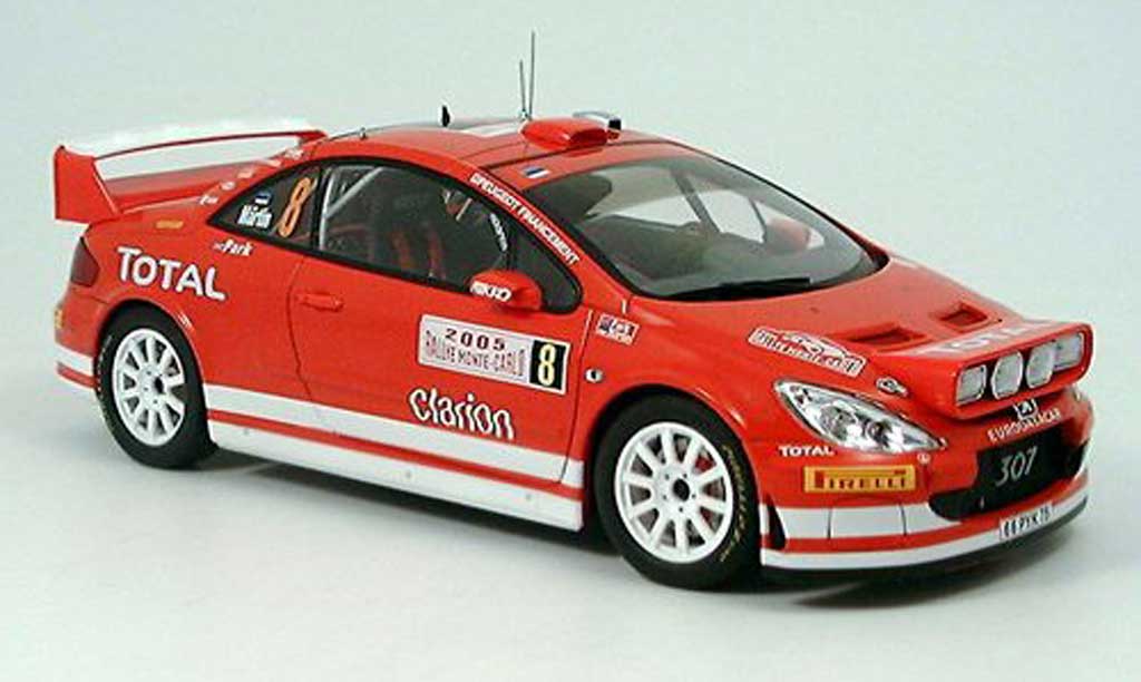 Peugeot 307 WRC 1/18 Autoart WRC no.8 total rallye monte carlo 2005 modelauto