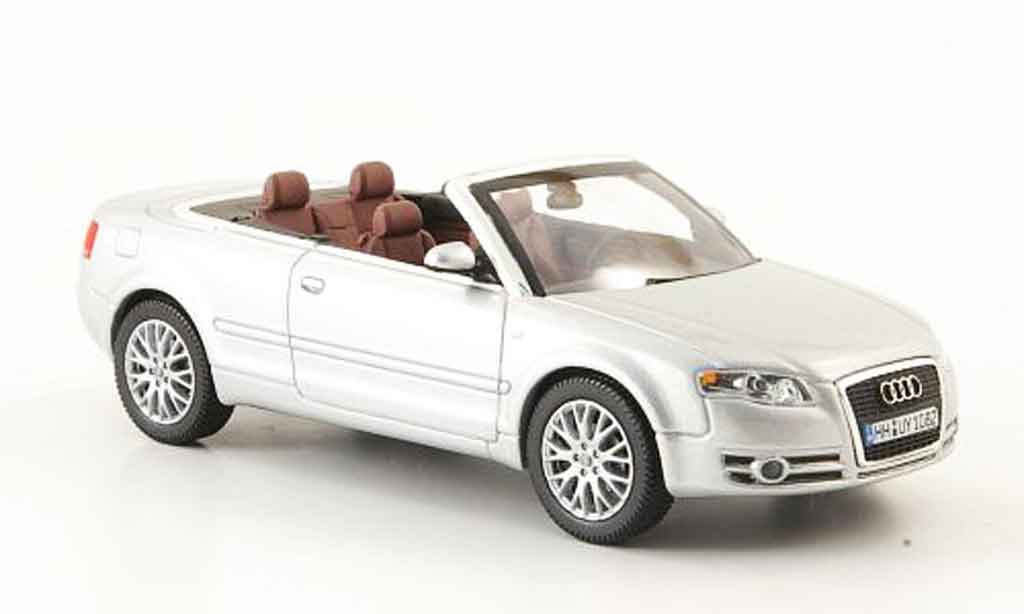 Audi A4 cabriolet 1/43 Norev cabriolet grijs metallic 2006 modelauto