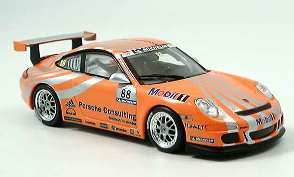 Porsche 997 GT3 CUP 1/43 Minichamps GT3 Cup Racing No.88 oranje modelauto
