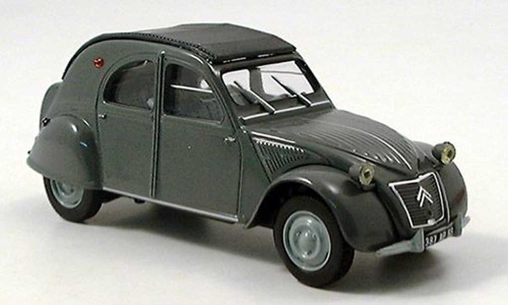 Citroen 2CV 1/43 Norev grijs ferme toit rabattable modelauto