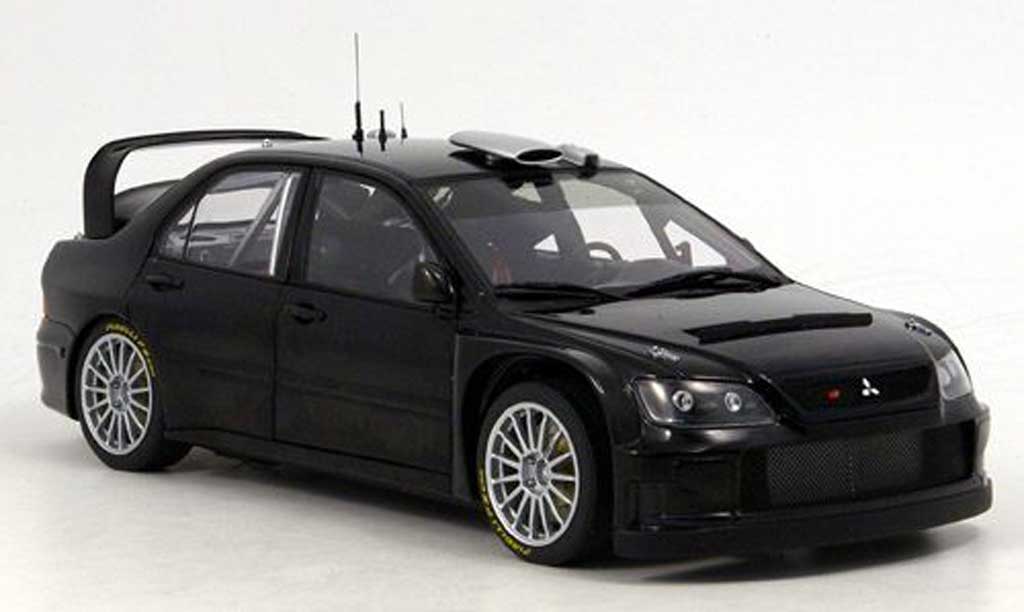 Mitsubishi Lancer Evolution IX 1/18 Autoart Evolution IX wrc zwart plain body version 2005 modelauto