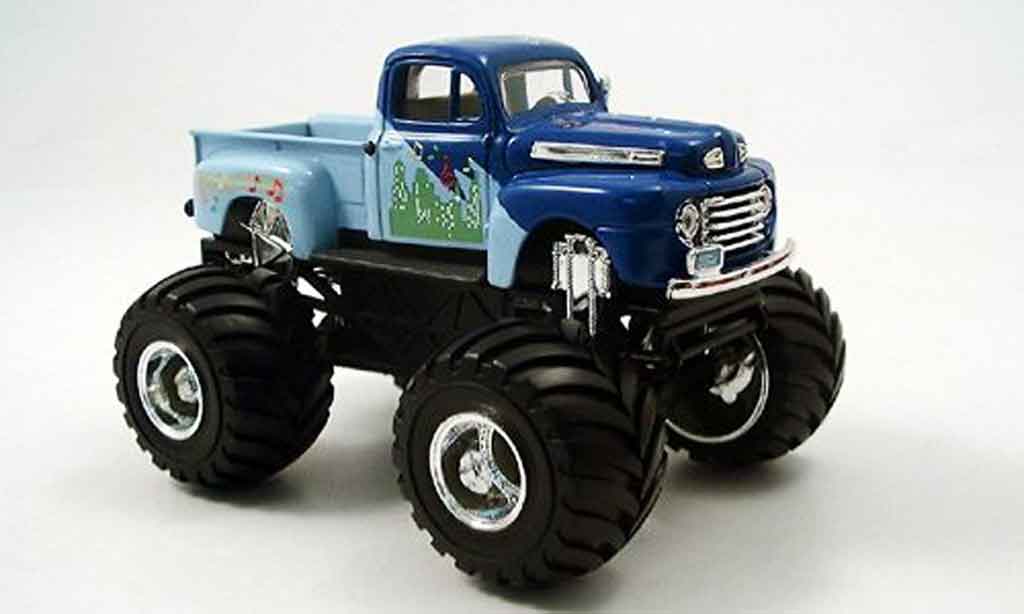 Ford F1 1/43 Yat Ming 00 Monster Truck blauw 1948 modelauto