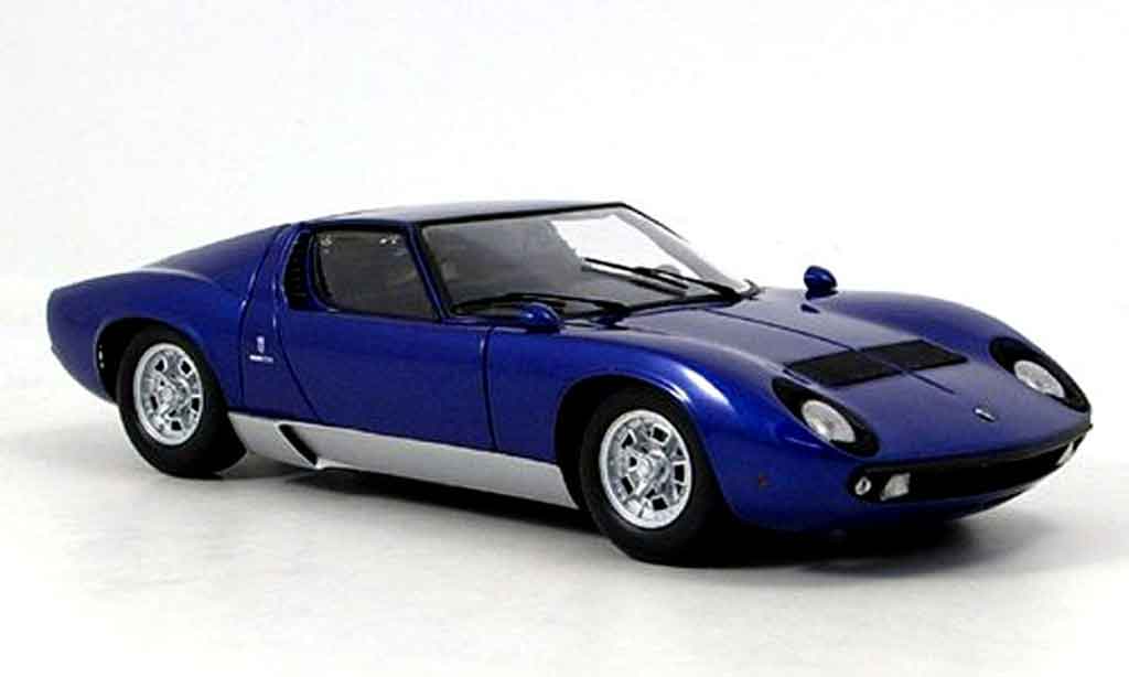 Lamborghini Miura P400 1/18 Kyosho P400 blauw modelauto