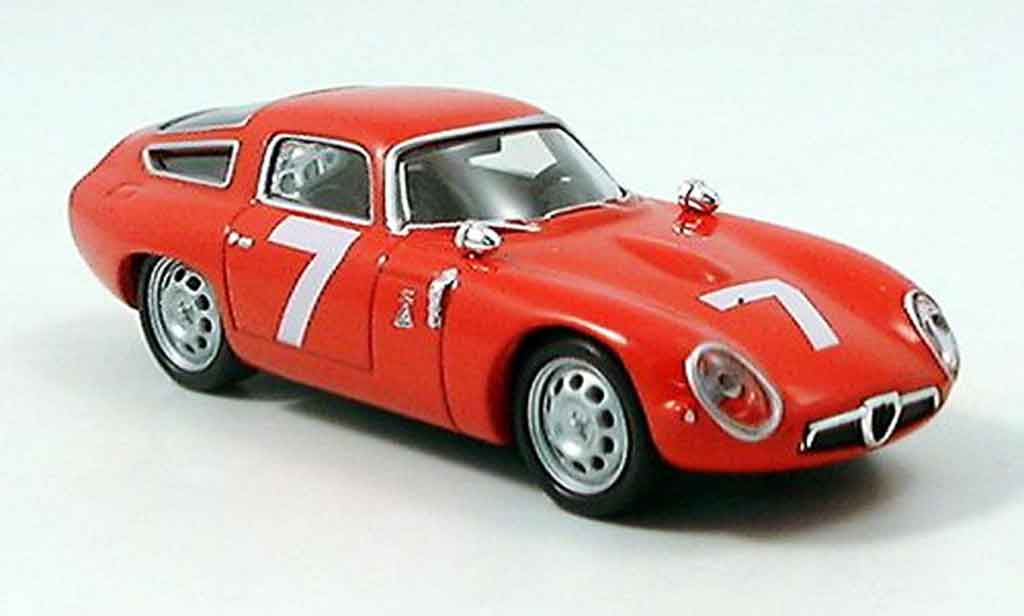 Alfa Romeo TZ1 1/43 Del Prado no.7 rood modelauto