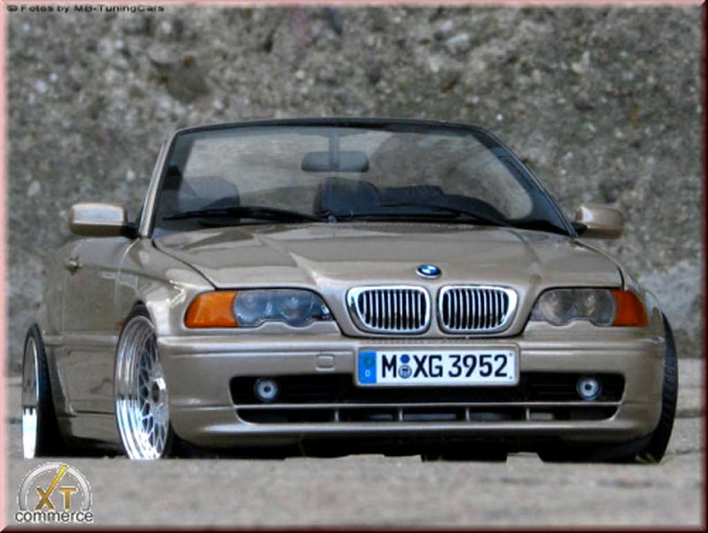 Bmw 328 E46 1/18 Kyosho E46 ci cabriolet champagne jantes 19 pouces bbs modelauto