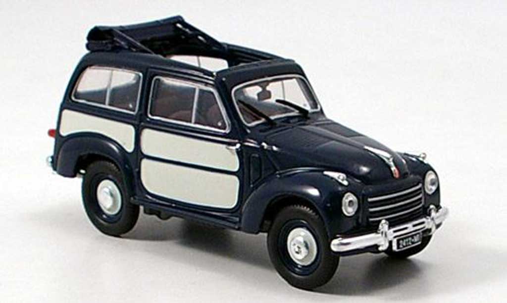 Fiat 500 1/43 Norev Belvedere blauw 1952 modelauto