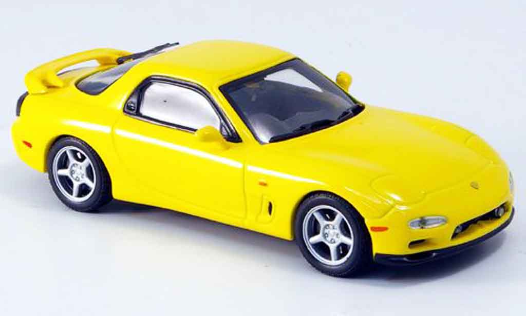 Mazda RX7 1991 1/43 Kyosho 1991 (FD3S) Type R geel modelauto