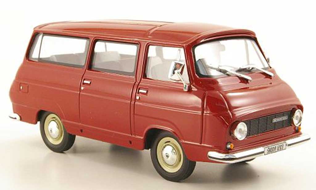 Skoda 1203 1/43 Abrex Lieferwagen rood modelauto