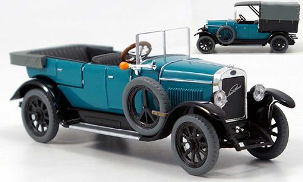 Skoda 110 1/43 Abrex Laurin & Klement Combi Sedan/Lieferwagen blauwgrun 1927 modelauto