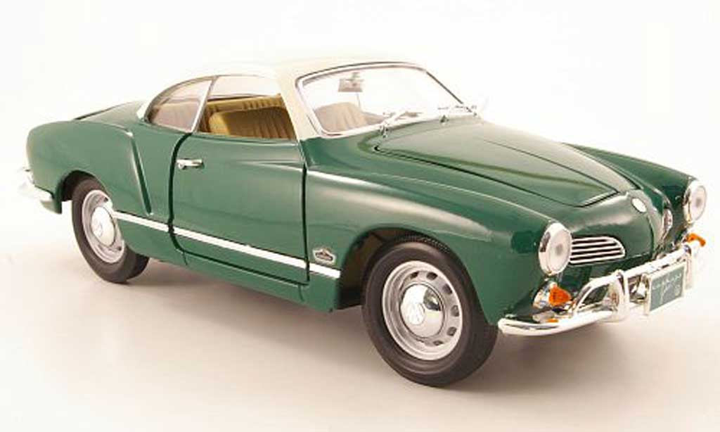 Volkswagen Karmann 1/18 Yat Ming ghia groen et wit 1966 modelauto