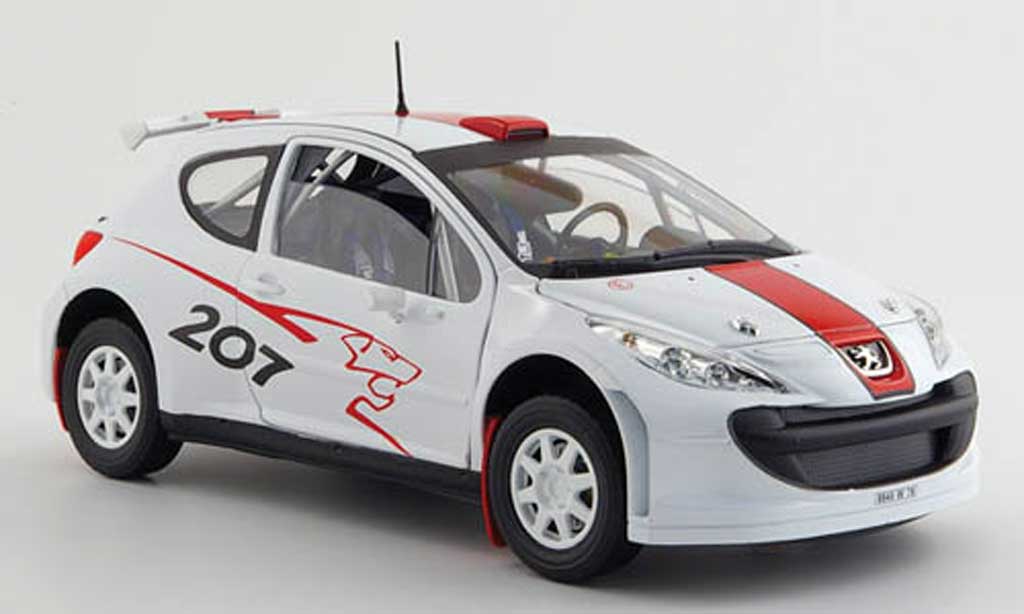 Peugeot 207 S2000 1/18 Solido S2000 wit/rood 2006 modelauto