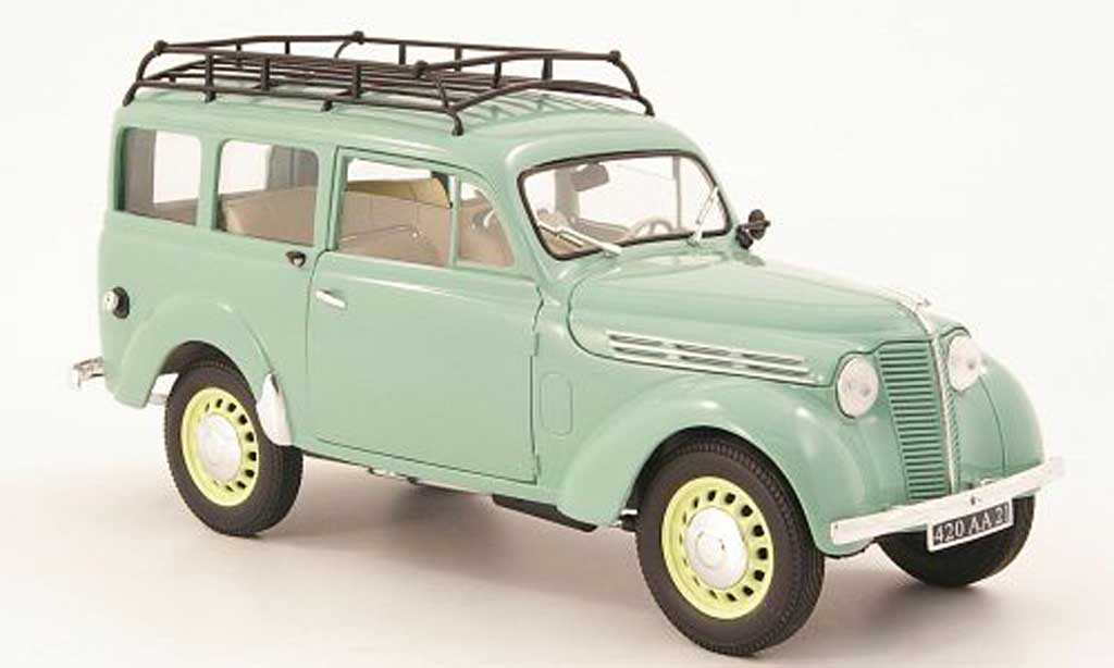 Renault Juvaquatre 1/18 Solido stationwagen grijs grun 1952 modelauto